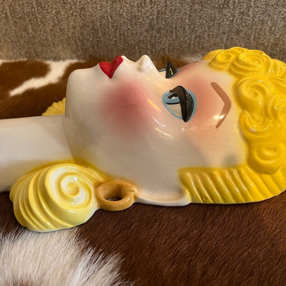 RARE! Barbie Clay Art Ceramic Mattel Barbie Doll Head Face Mask 1989 Wall Art - Picture 3 of 9